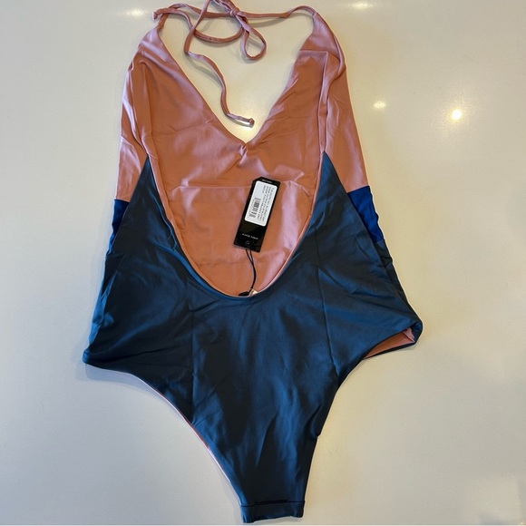 NWT Anthropologie x Tavik One-Piece Color Blocked Swimsuit Chase, Size medium - Picture 6 of 8